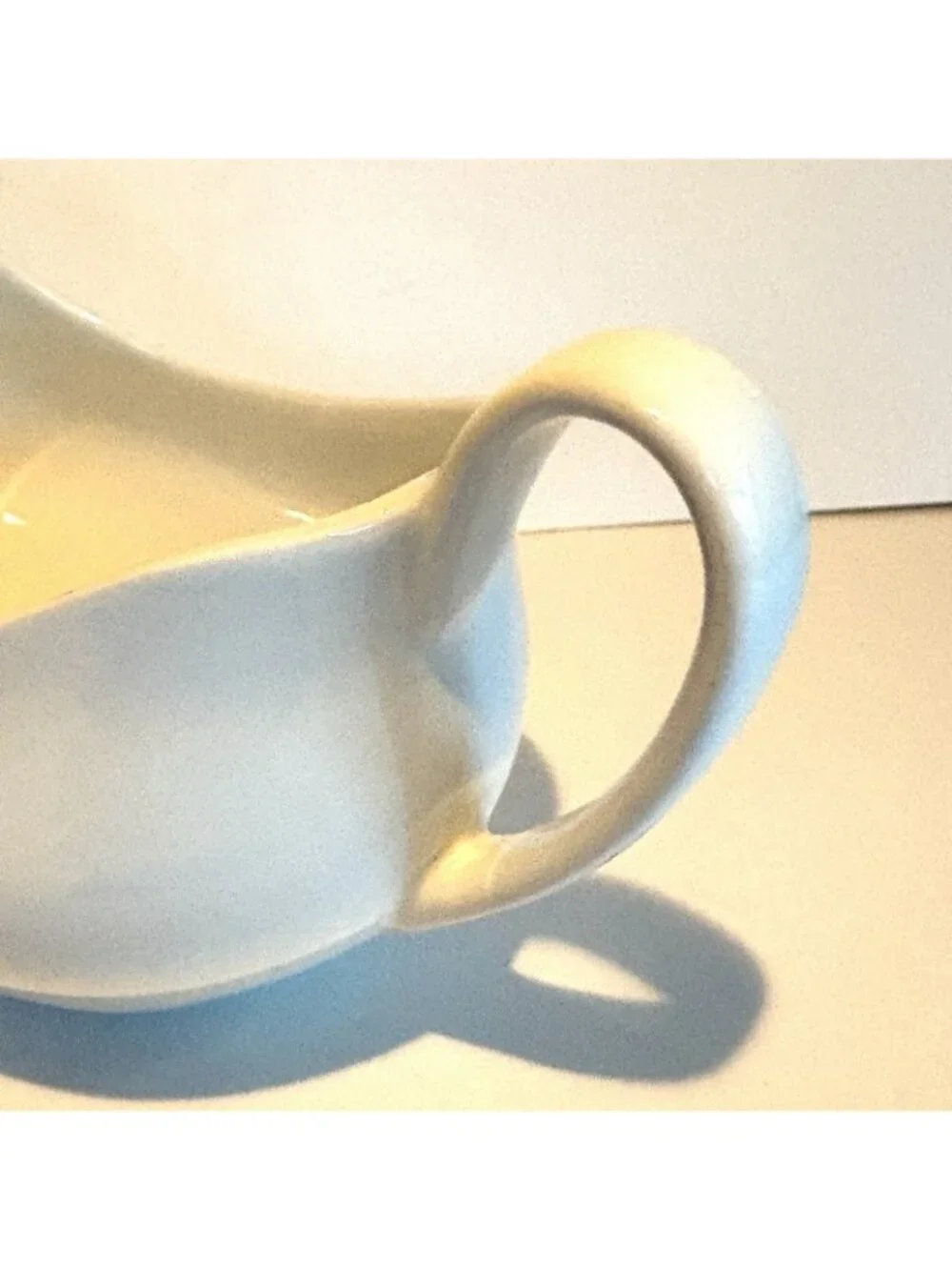 JOHNSON BROS Vintage Snowhite Gravy Boat 1960s Made in England MCM